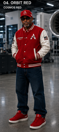 Darryl Allen wearing Orbit Red colorway with Aerospace footwear